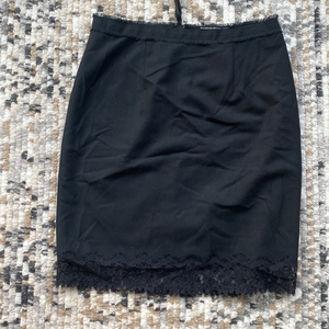 Rebecca Taylor Lace Trim‎ Black Skirt